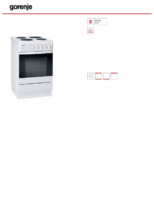 Mode d'emploi GORENJE E132W