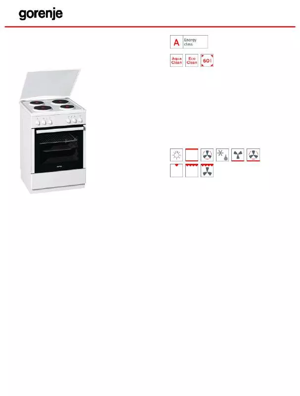 Mode d'emploi GORENJE E67120AW