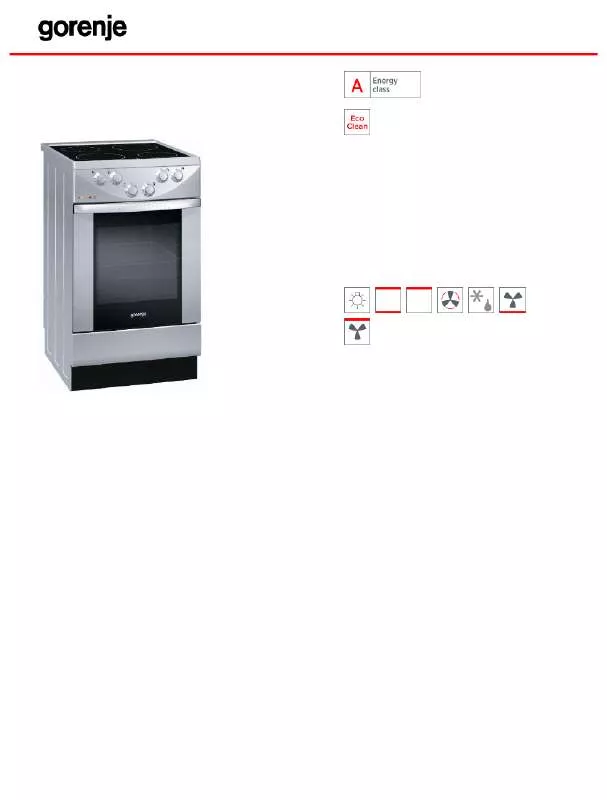 Mode d'emploi GORENJE EC573E-1