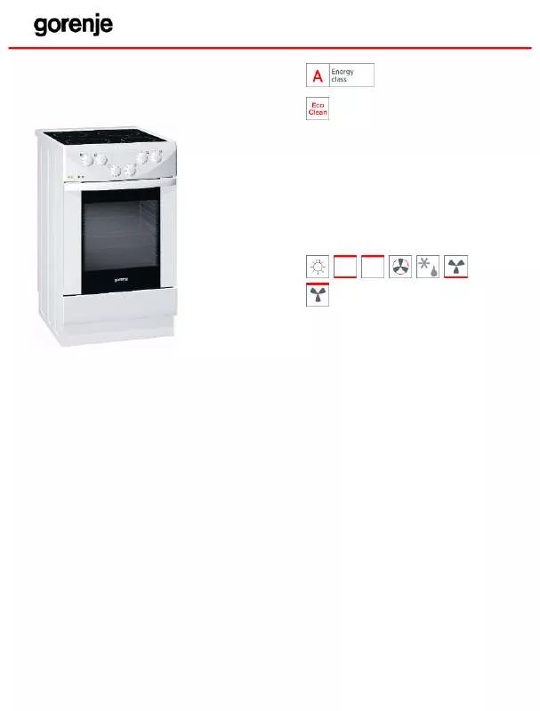 Mode d'emploi GORENJE EC577W-1