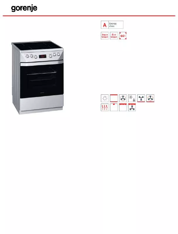 Mode d'emploi GORENJE EC67563BX