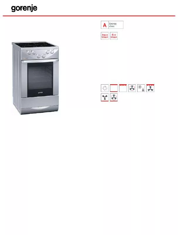 Mode d'emploi GORENJE EC772E