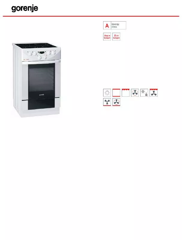 Mode d'emploi GORENJE EC773W