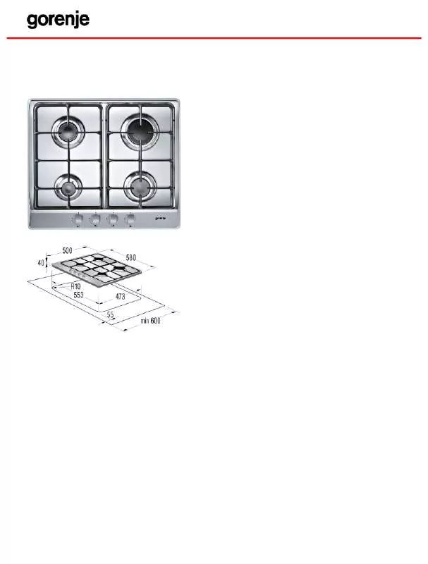 Mode d'emploi GORENJE G640AX1