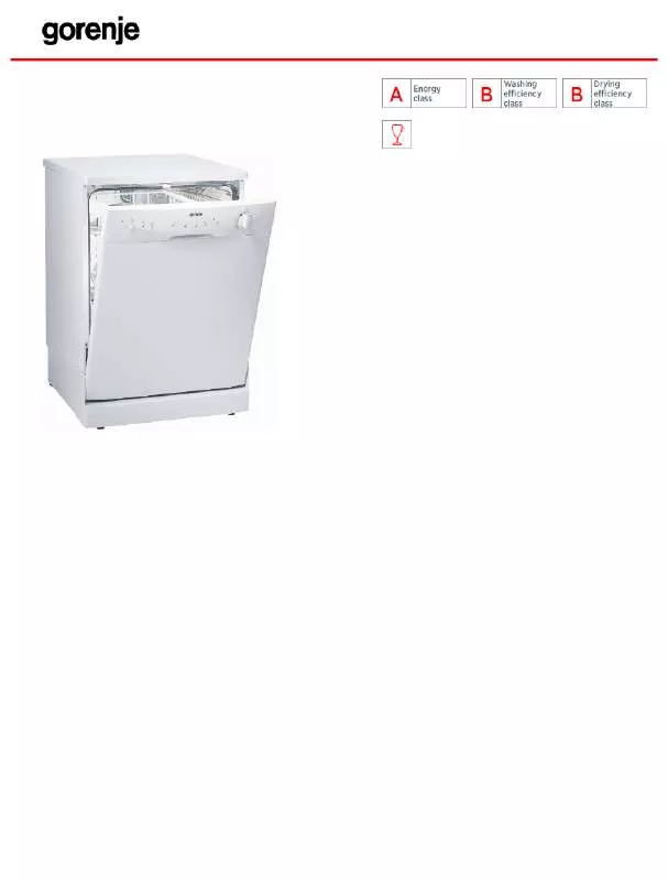 Mode d'emploi GORENJE GS60011W