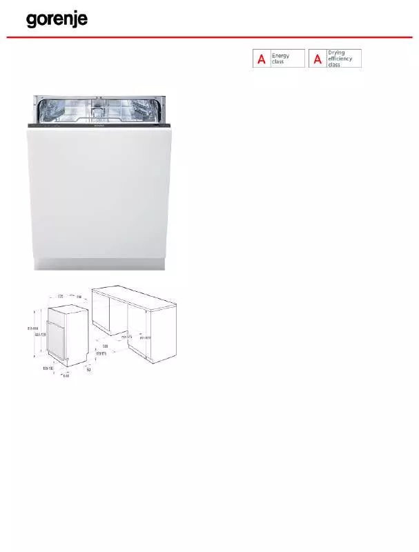 Mode d'emploi GORENJE GV61124