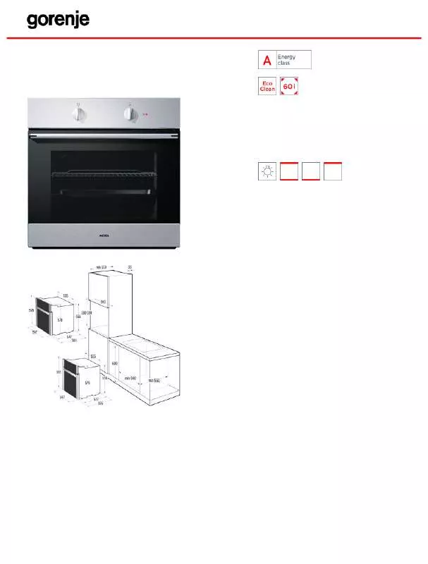 Mode d'emploi GORENJE MBO1100FX