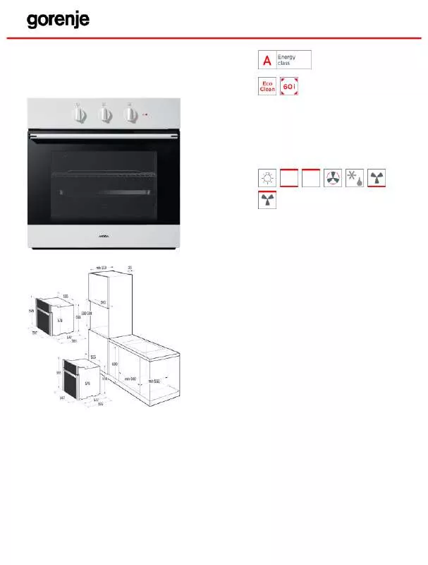 Mode d'emploi GORENJE MBO6201FW