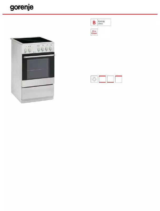 Mode d'emploi GORENJE MEC51100FW