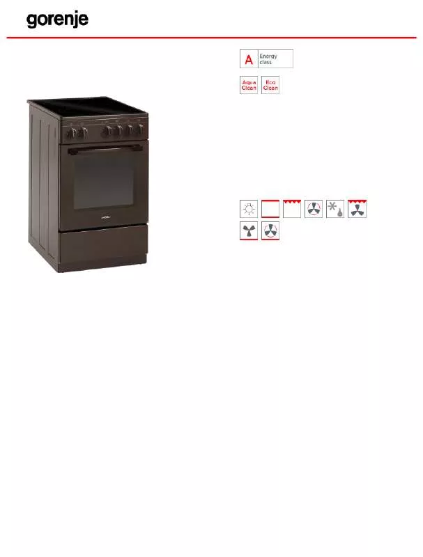 Mode d'emploi GORENJE MEC57120GBR