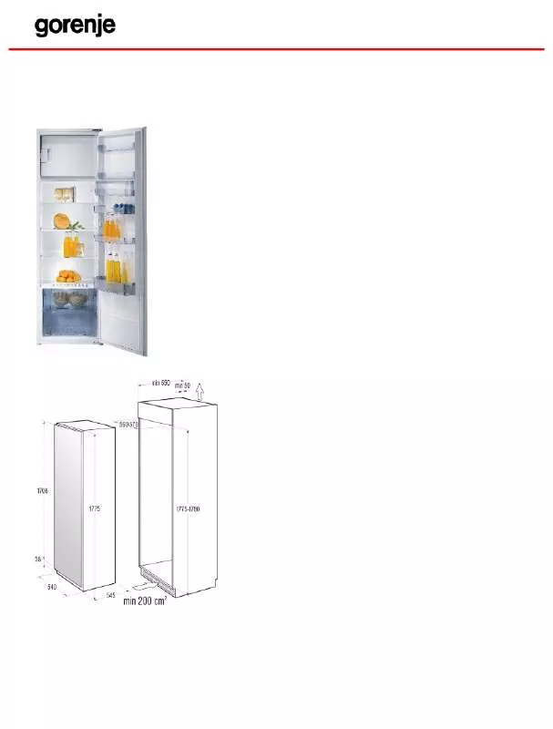 Mode d'emploi GORENJE RBI41318