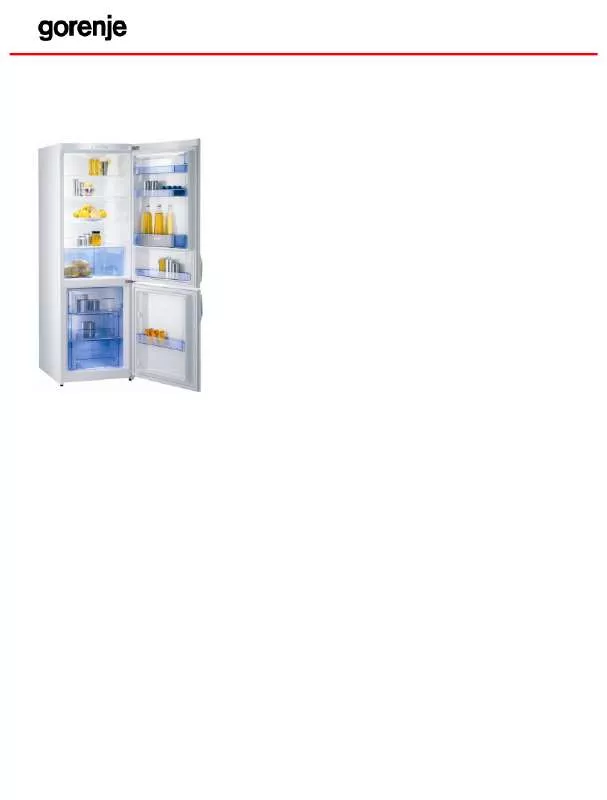 Mode d'emploi GORENJE RK6358W