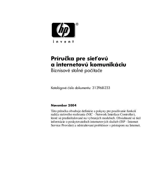 Mode d'emploi HP COMPAQ DC7100 ULTRA-SLIM DESKTOP PC