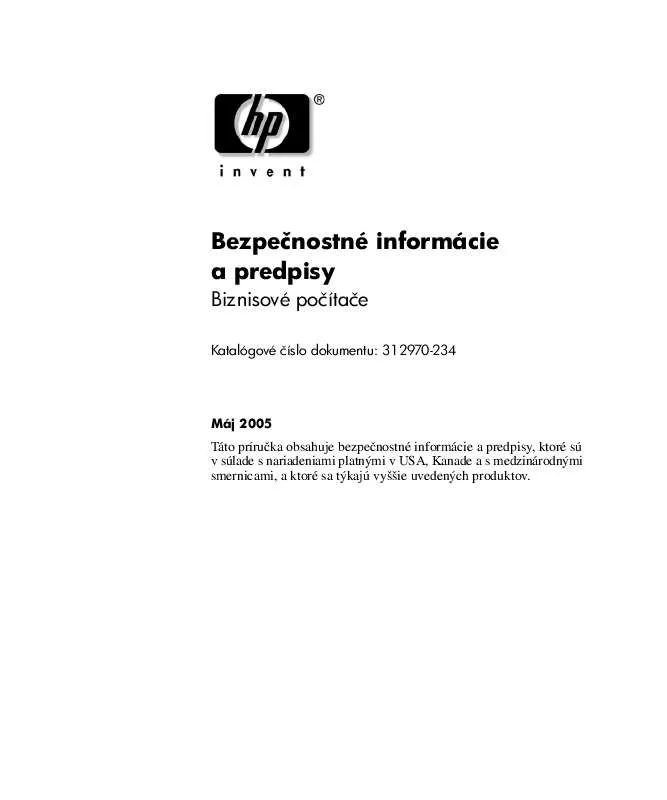 Mode d'emploi HP COMPAQ DX2100 MICROTOWER PC