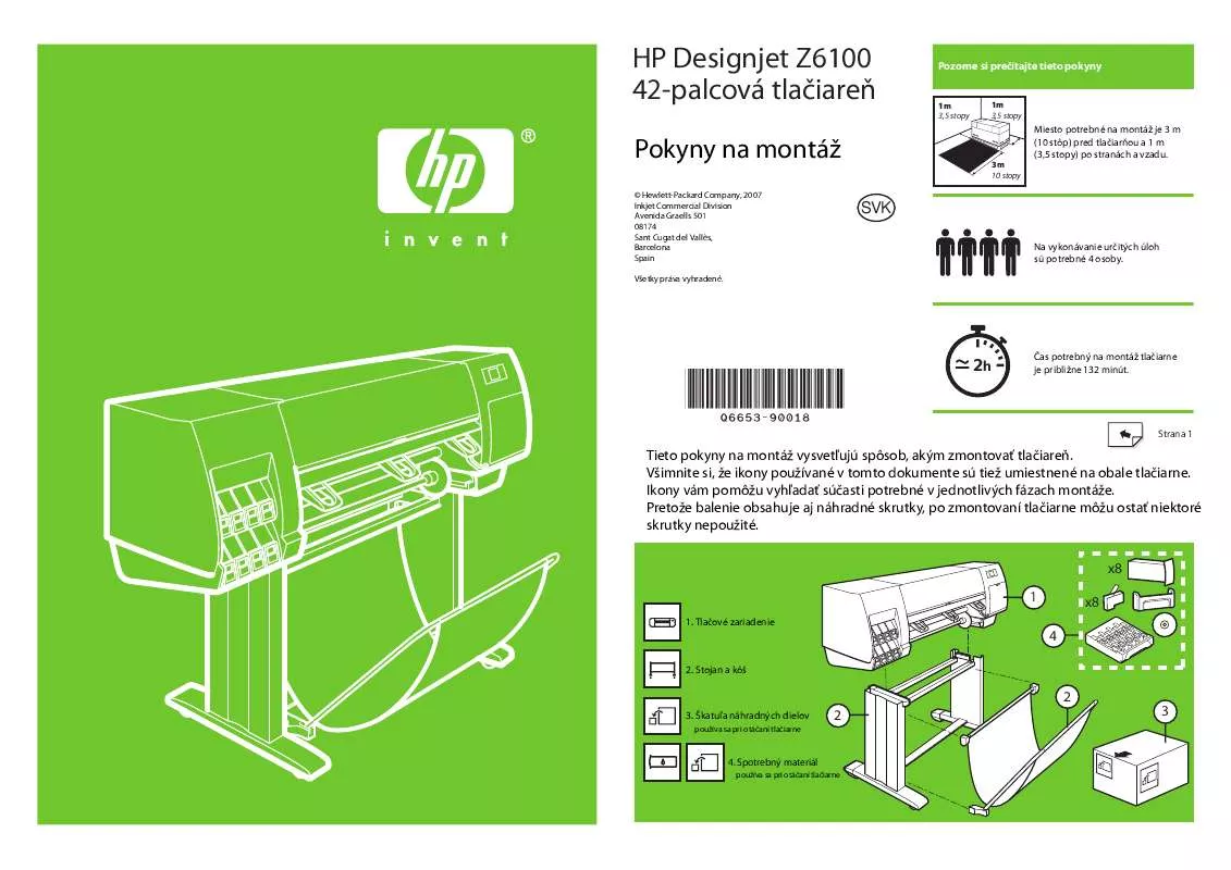 Mode d'emploi HP DESIGNJET Z6100