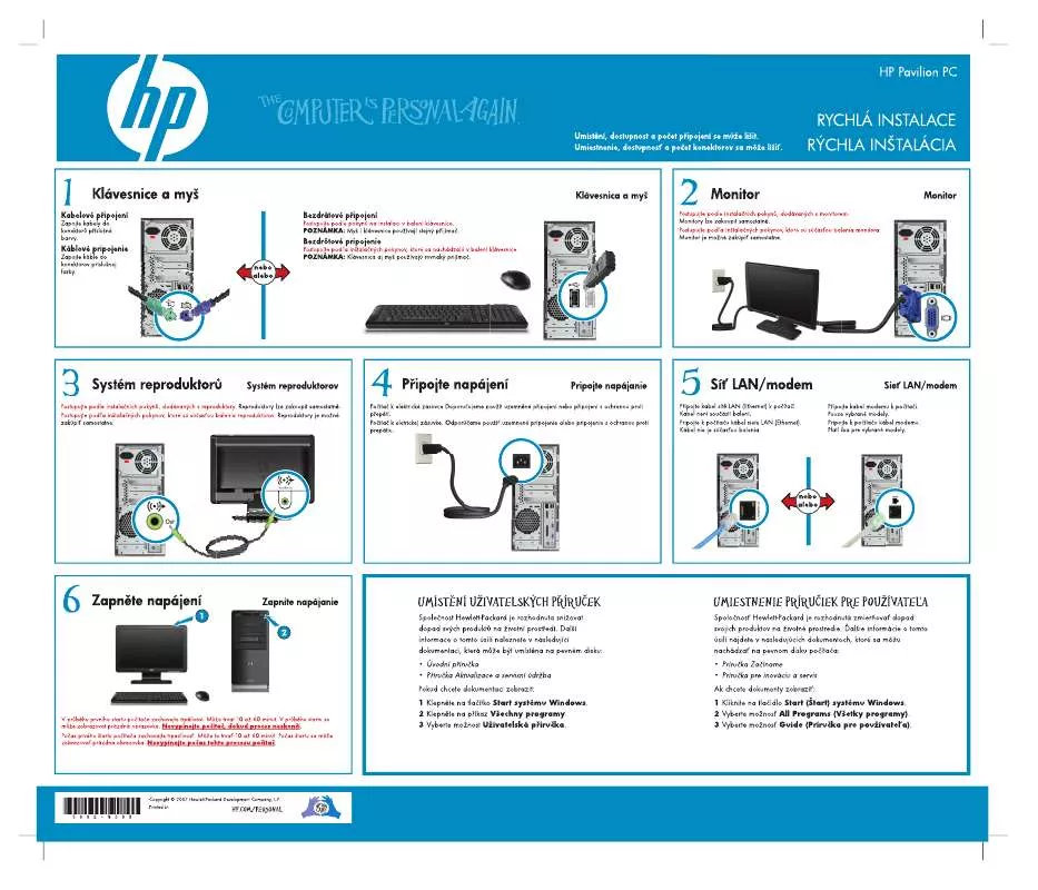 Mode d'emploi HP PAVILION A6100