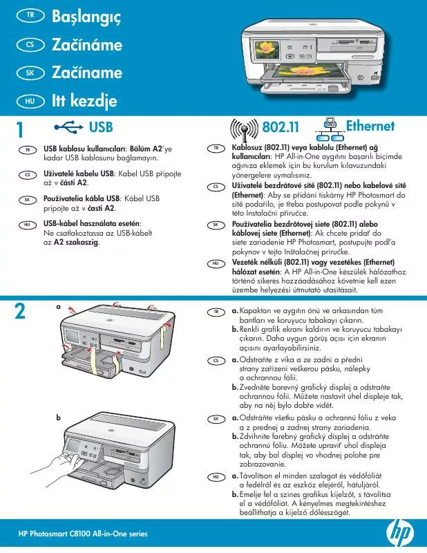 Mode d'emploi HP PHOTOSMART C8100 ALL-IN-ONE