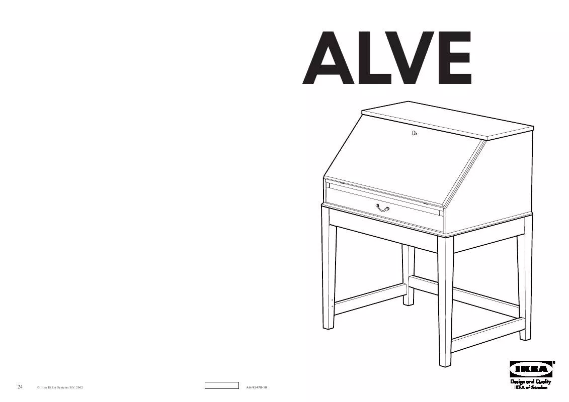 Mode d'emploi IKEA ALVE, PRACOVISKO, 81X58-95, V102CM
