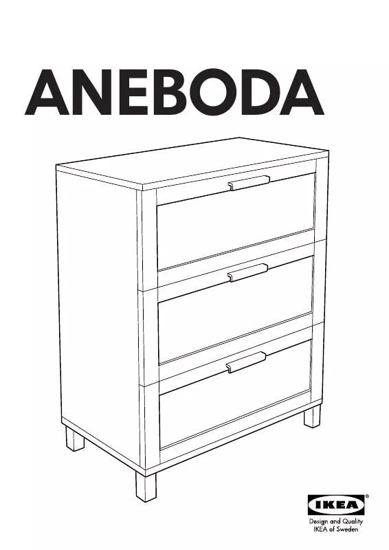 Mode d'emploi IKEA ANEBODA, SKRINKA S 3 ZÁSUVKAMI, 80X40, V100CM