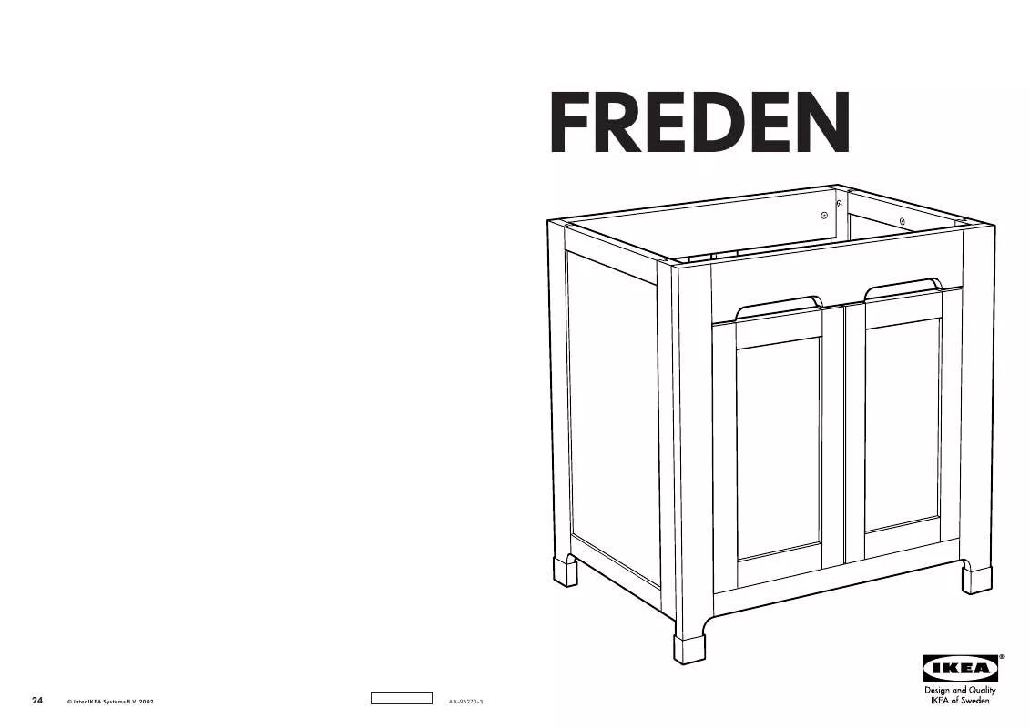 Mode d'emploi IKEA FREDEN, SKRINKA POD UMÝVADLO, 80X81CM