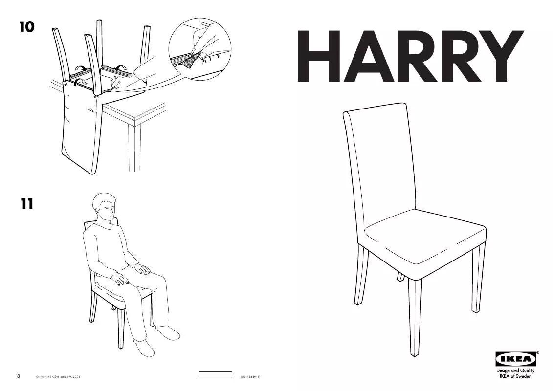 Mode d'emploi IKEA HARRY, STOLIČKA
