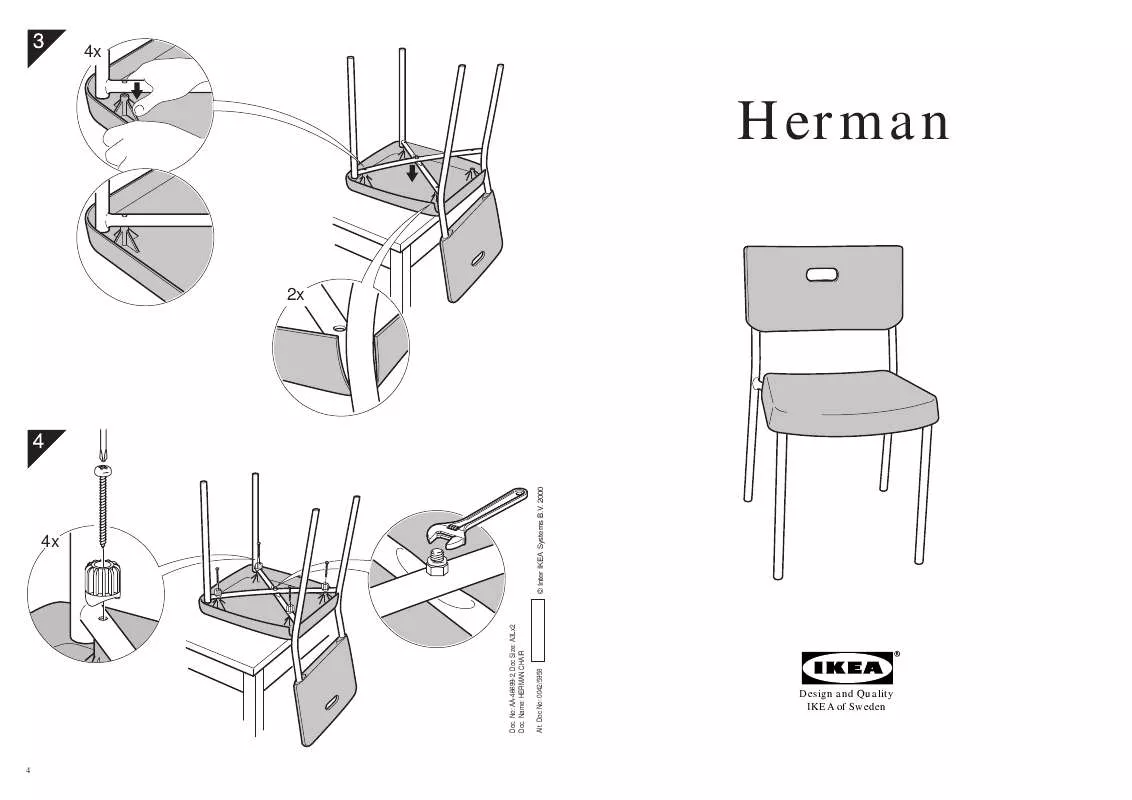 Mode d'emploi IKEA HERMAN, STOLIČKA