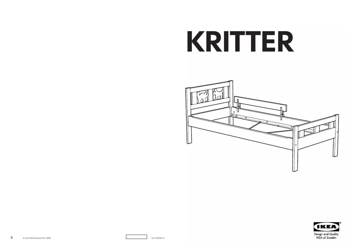 Mode d'emploi IKEA KRITTER, RÁM POSTELE SO ZÁBRADLÍM, 70X160CM