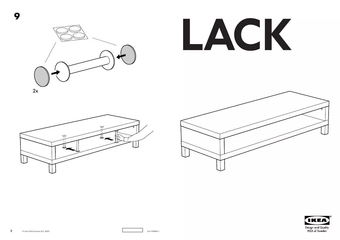 Mode d'emploi IKEA LACK, STOLÍK POD TV, 149X55, V35CM