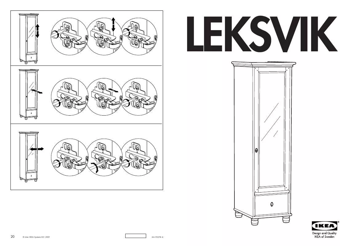 Mode d'emploi IKEA LEKSVIK, SKRIŇA SO ZRKADLOM A ZÁSUVKOU
