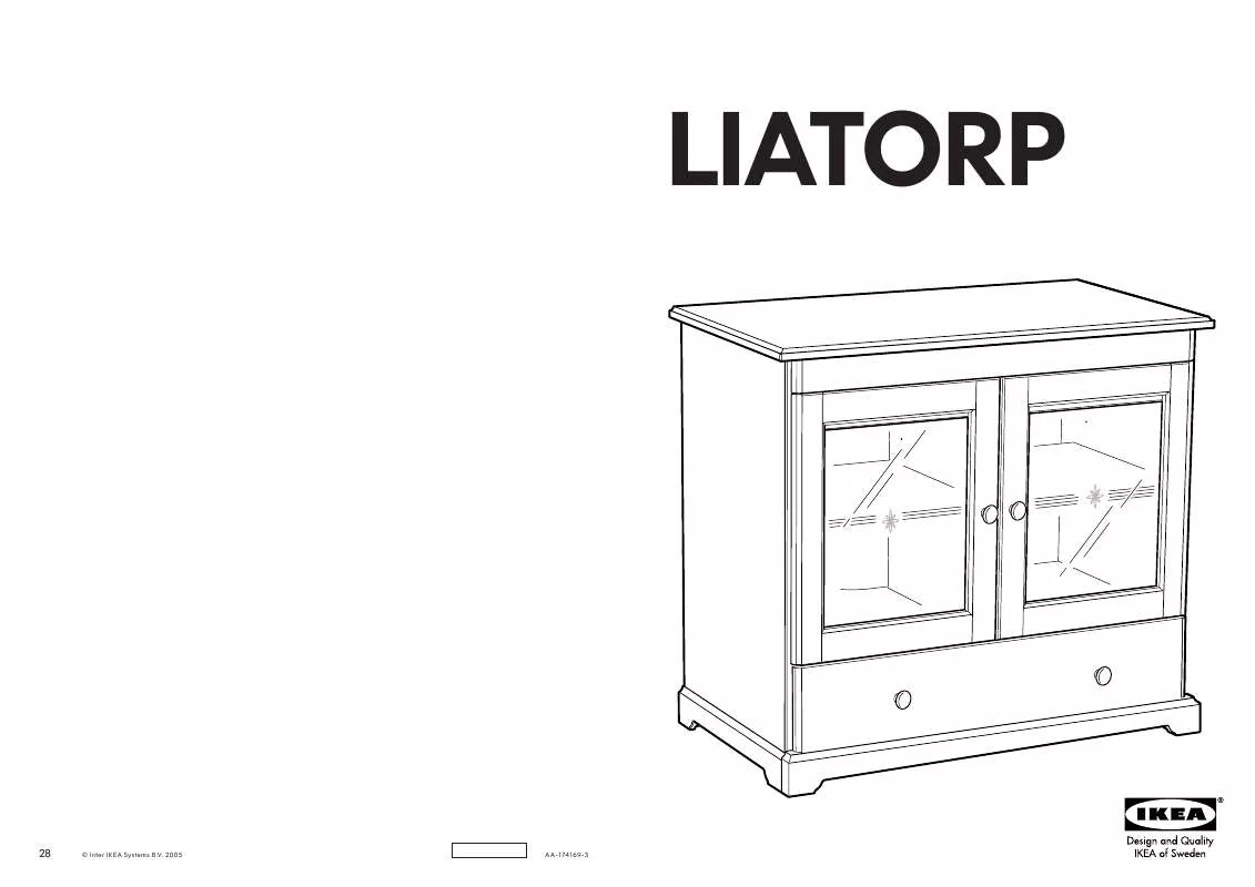Mode d'emploi IKEA LIATORP, SKRINKA POD TV