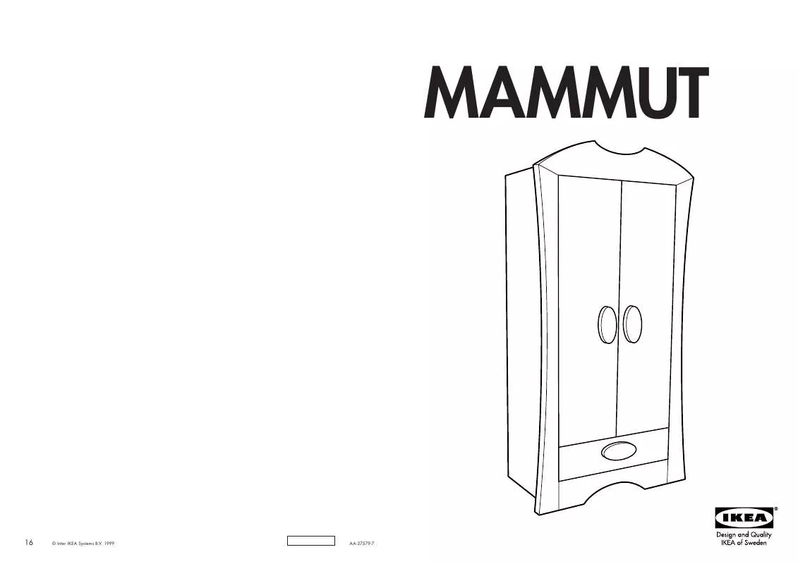 Mode d'emploi IKEA MAMMUT, SKRIŇA, 84X50, V186