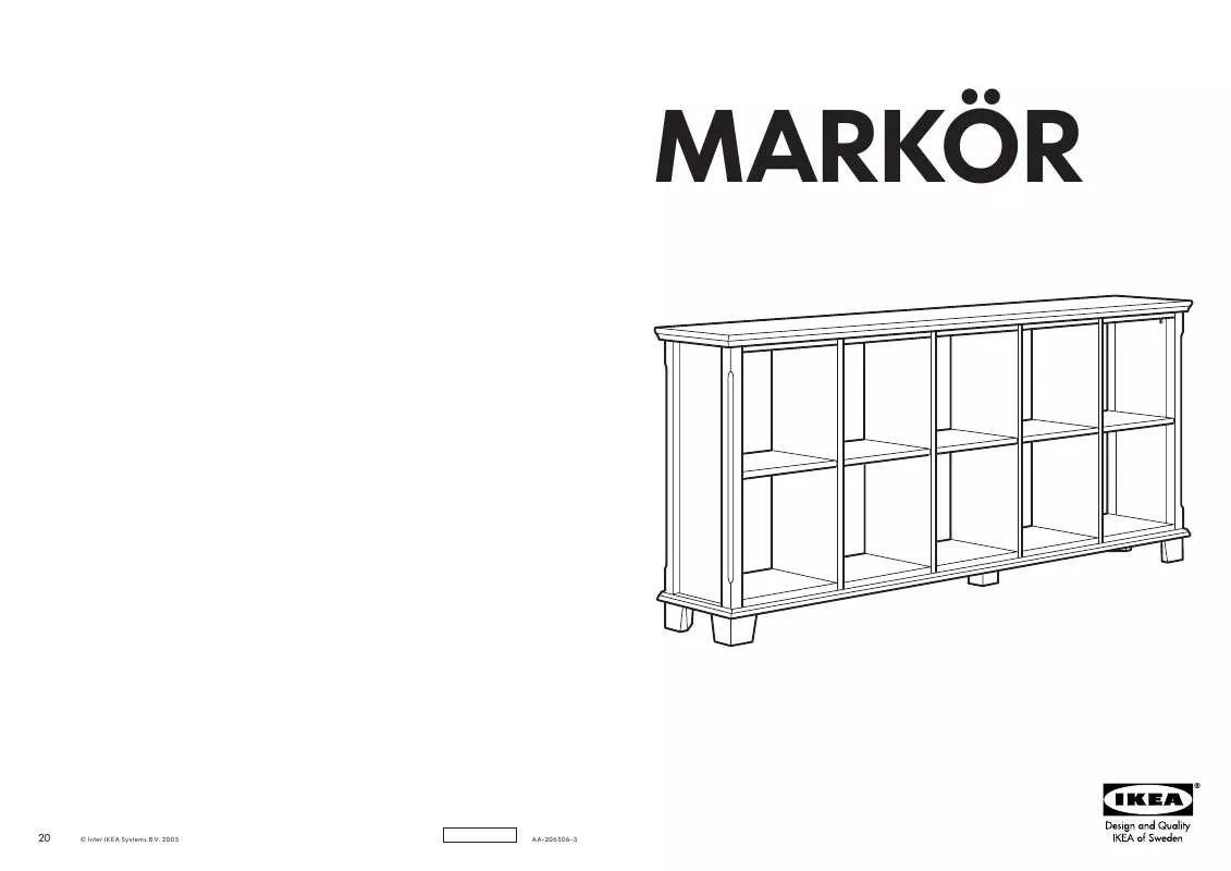 Mode d'emploi IKEA MARKÖR, KNIŽNICA, 186X32, V86CM