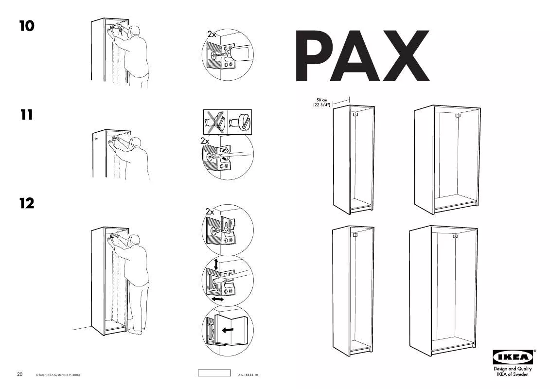 Mode d'emploi IKEA PAX, RÁM SKRINE