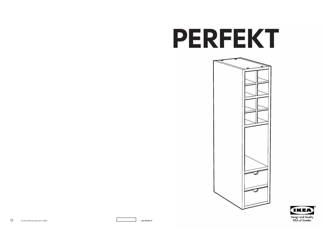 Mode d'emploi IKEA PERFEKT, POLICA NA FĽAŠE S 2 ZÁSUVKAMI