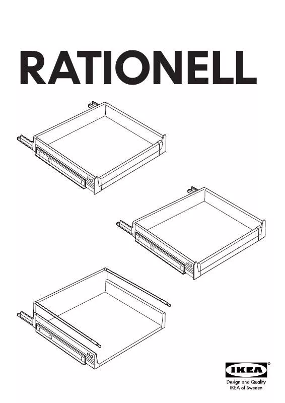 Mode d'emploi IKEA RATIONELL, ZÁSUVKY, 3KS