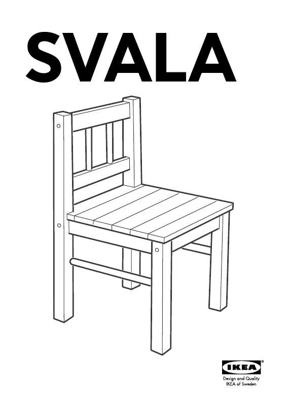 Mode d'emploi IKEA SVALA, DETSKÁ STOLIČKA
