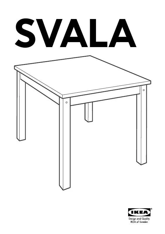 Mode d'emploi IKEA SVALA, DETSKÝ STOLÍK