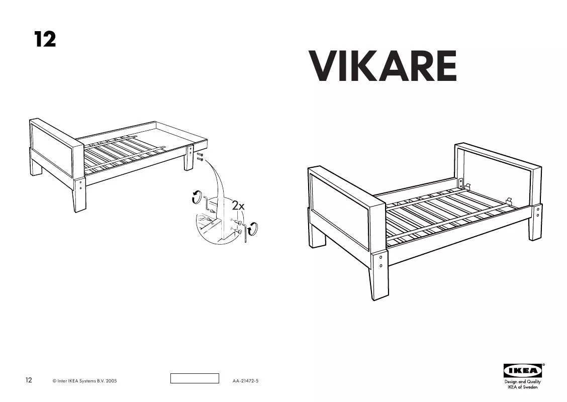 Mode d'emploi IKEA VIKARE, NASTAVITEĽNÁ DETSKÁ POSTEĽ