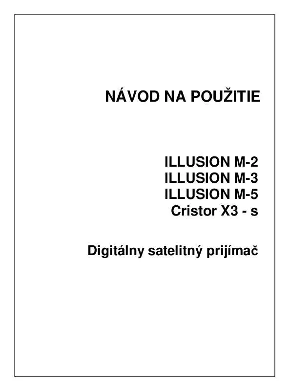 Mode d'emploi ILLUSION SAT CRISTOR X3-S