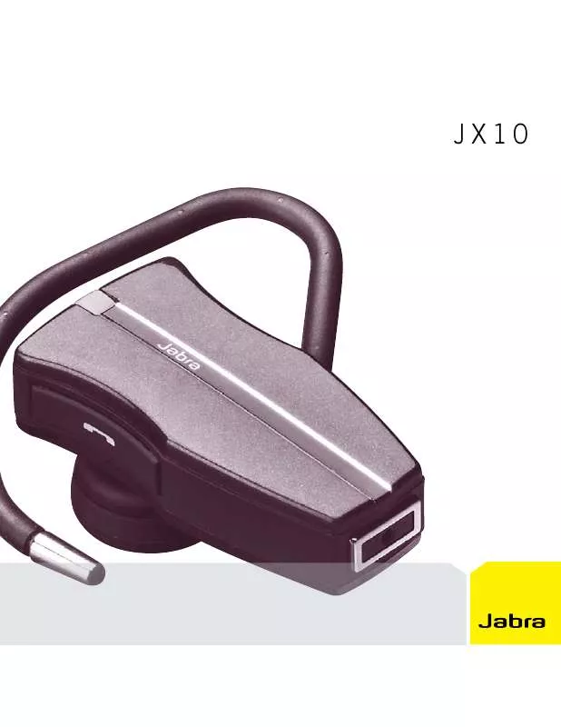 Mode d'emploi JABRA JX10