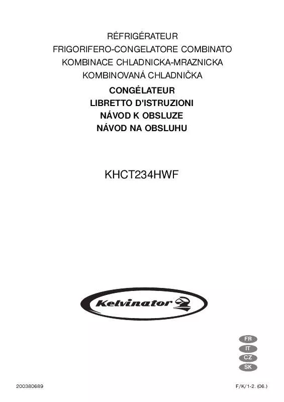 Mode d'emploi KELVINATOR KHCT234HWF