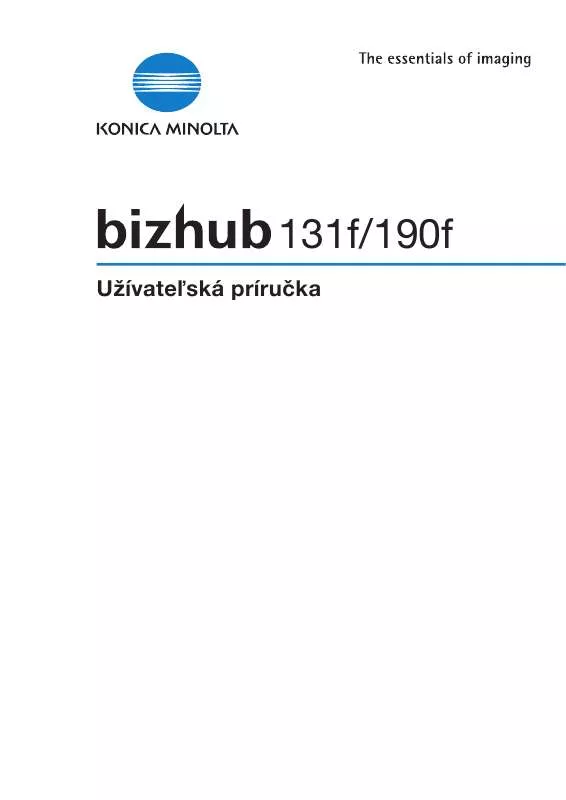 Mode d'emploi KONICA MINOLTA BIZHUB 190F