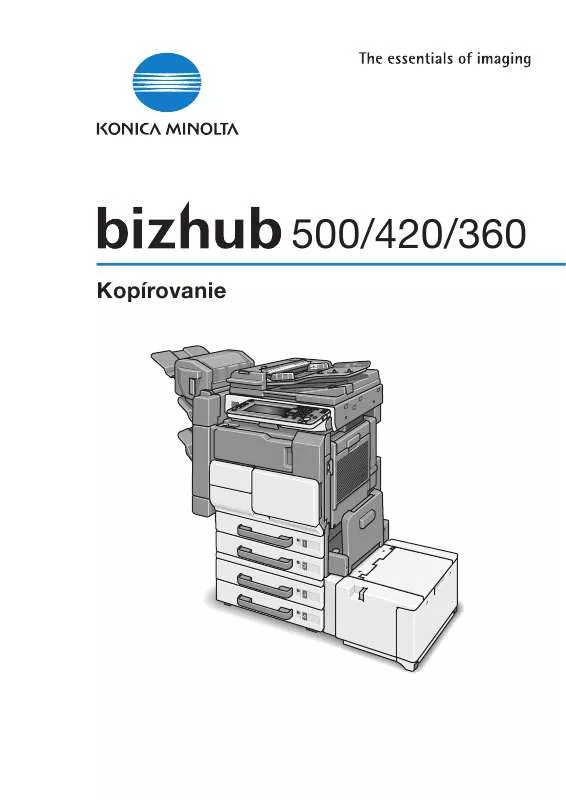 Mode d'emploi KONICA MINOLTA BIZHUB 360