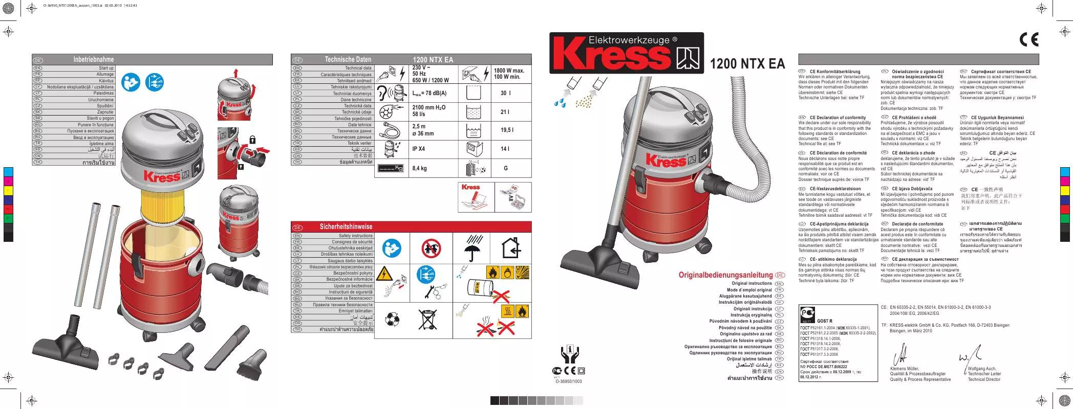 Mode d'emploi KRESS 1200 NTX EA