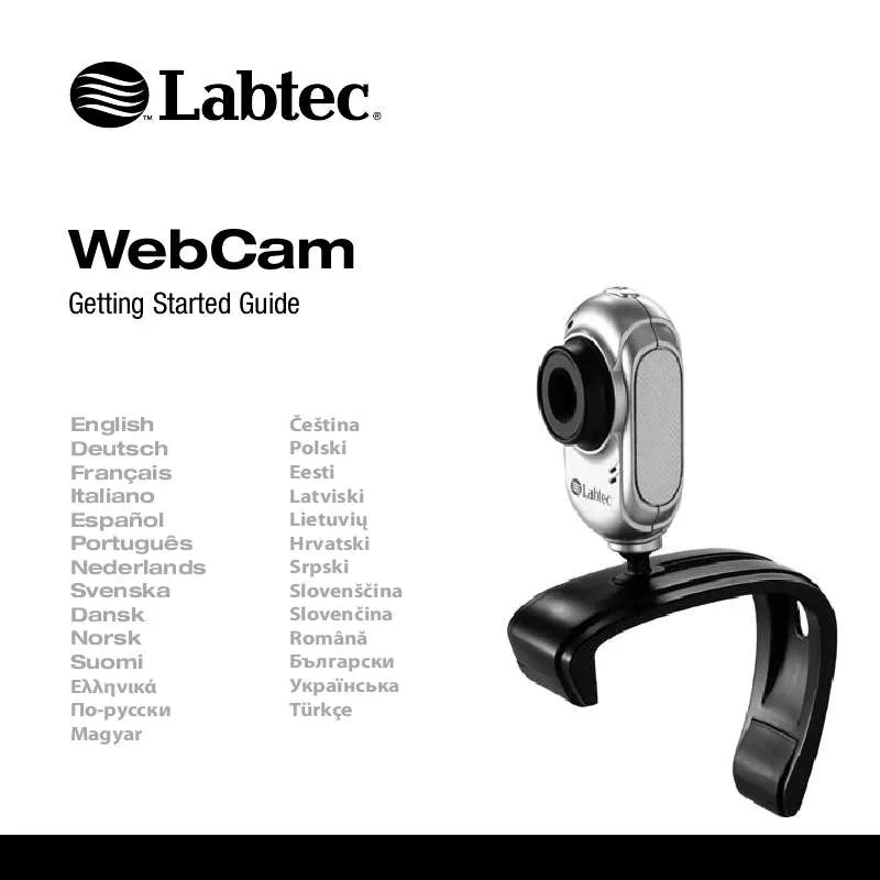 Mode d'emploi LABTEC WEBCAM 2200