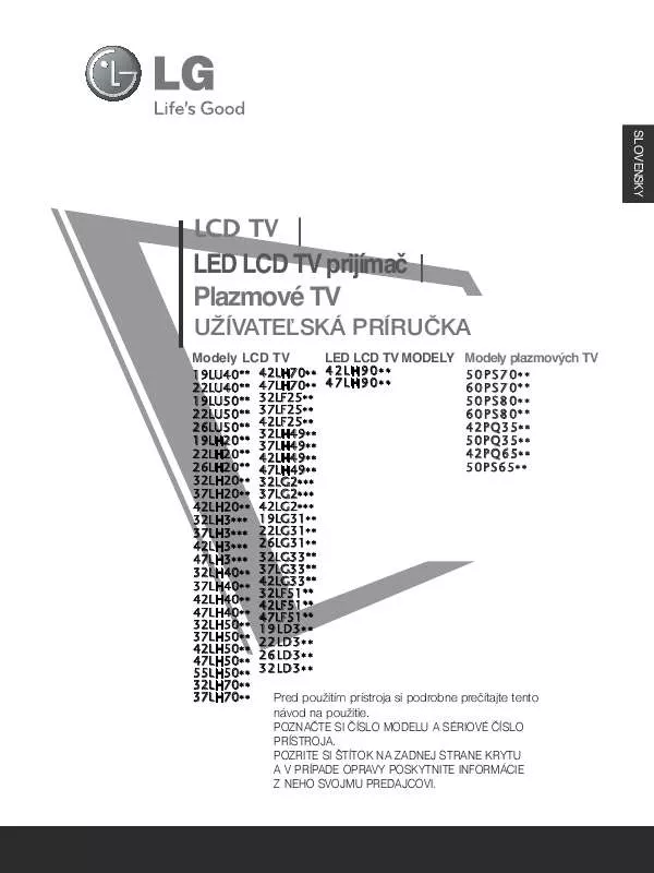 Mode d'emploi LG 32LH4010