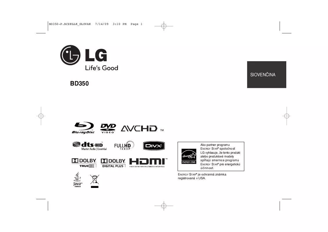 Mode d'emploi LG BD350