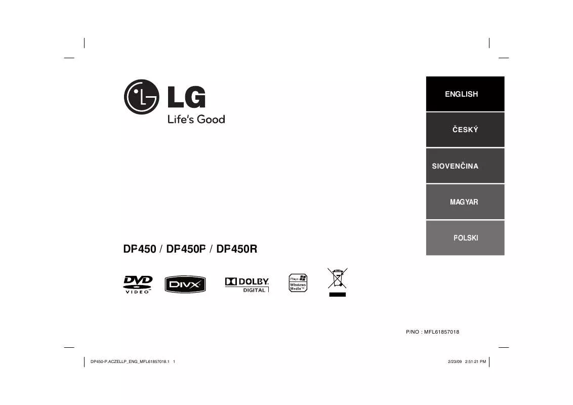 Mode d'emploi LG DP450