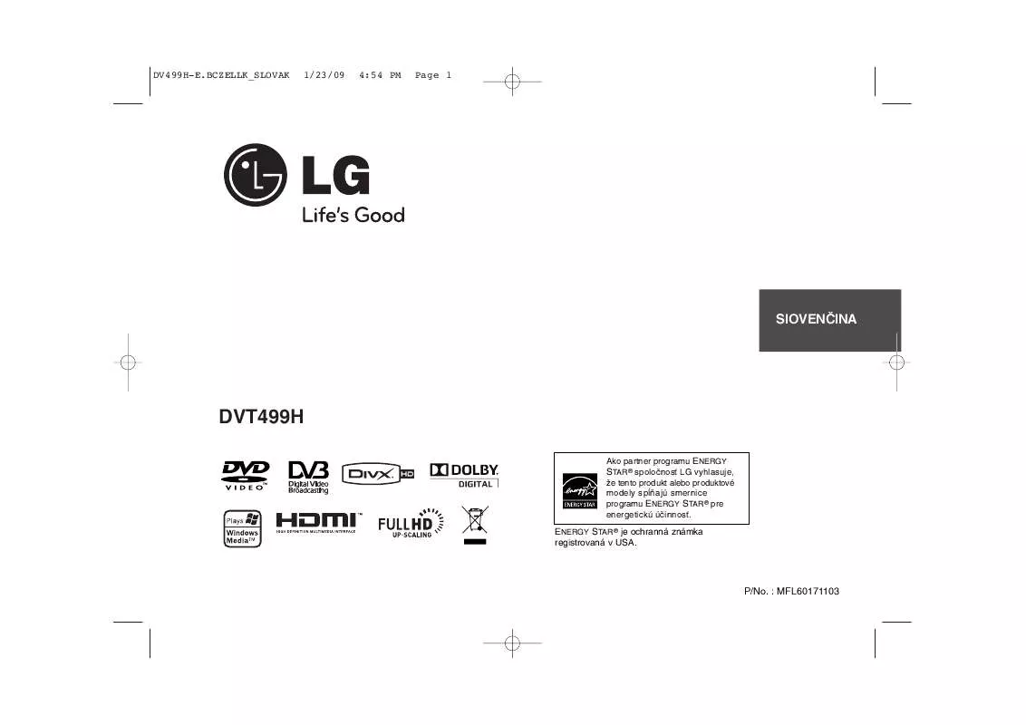 Mode d'emploi LG DVT499H