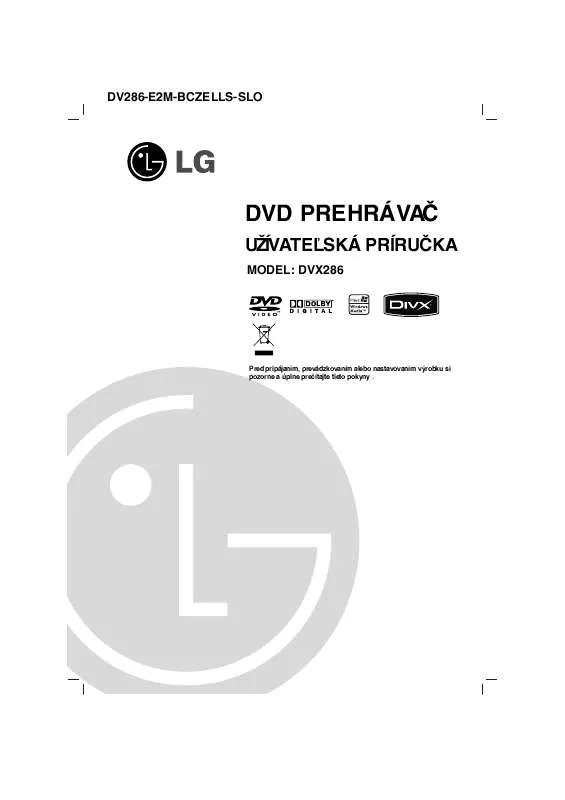 Mode d'emploi LG DVX-286